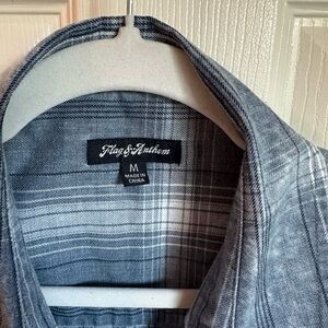 Flag & Anthem Women's Gray Plaid Button-Down Shirt